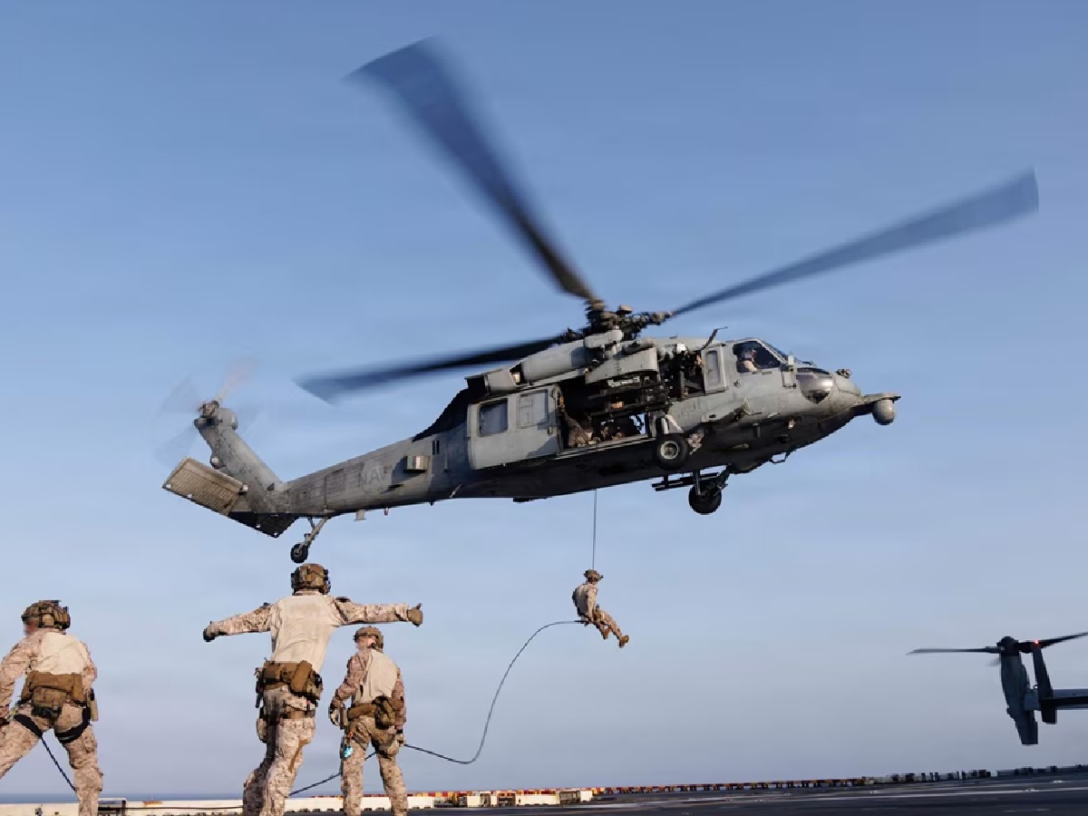 US Navy Helicopter Makes Emergency Landing in Arabian Sea: Search Underway for Missing Pilot