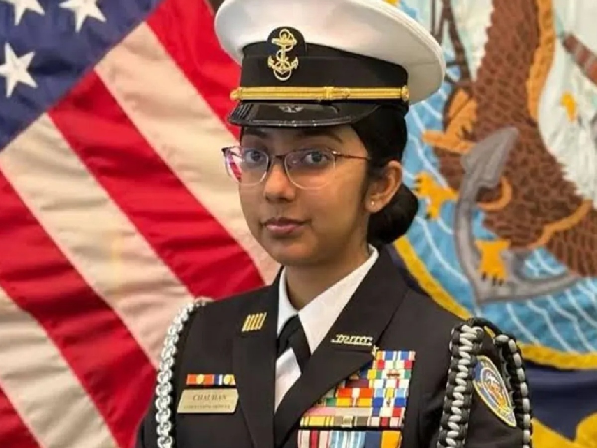 Indian-Origin Teen Riddhi Chauhan Takes Command of 300 US Navy Cadets