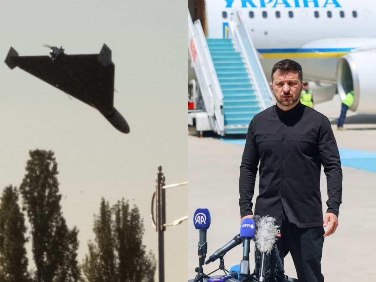 Narrow Escape for Volodymyr Zelensky: Russian Drone Flies Dangerously Close to Ukrainian President's Plane
