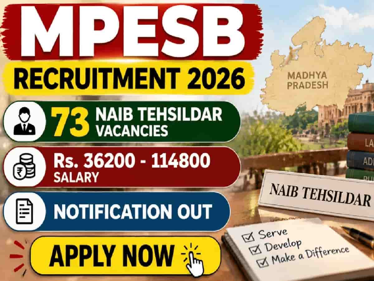 MPESB Naib Tehsildar Recruitment 2026: Apply Online for Revenue Officer Vacancies