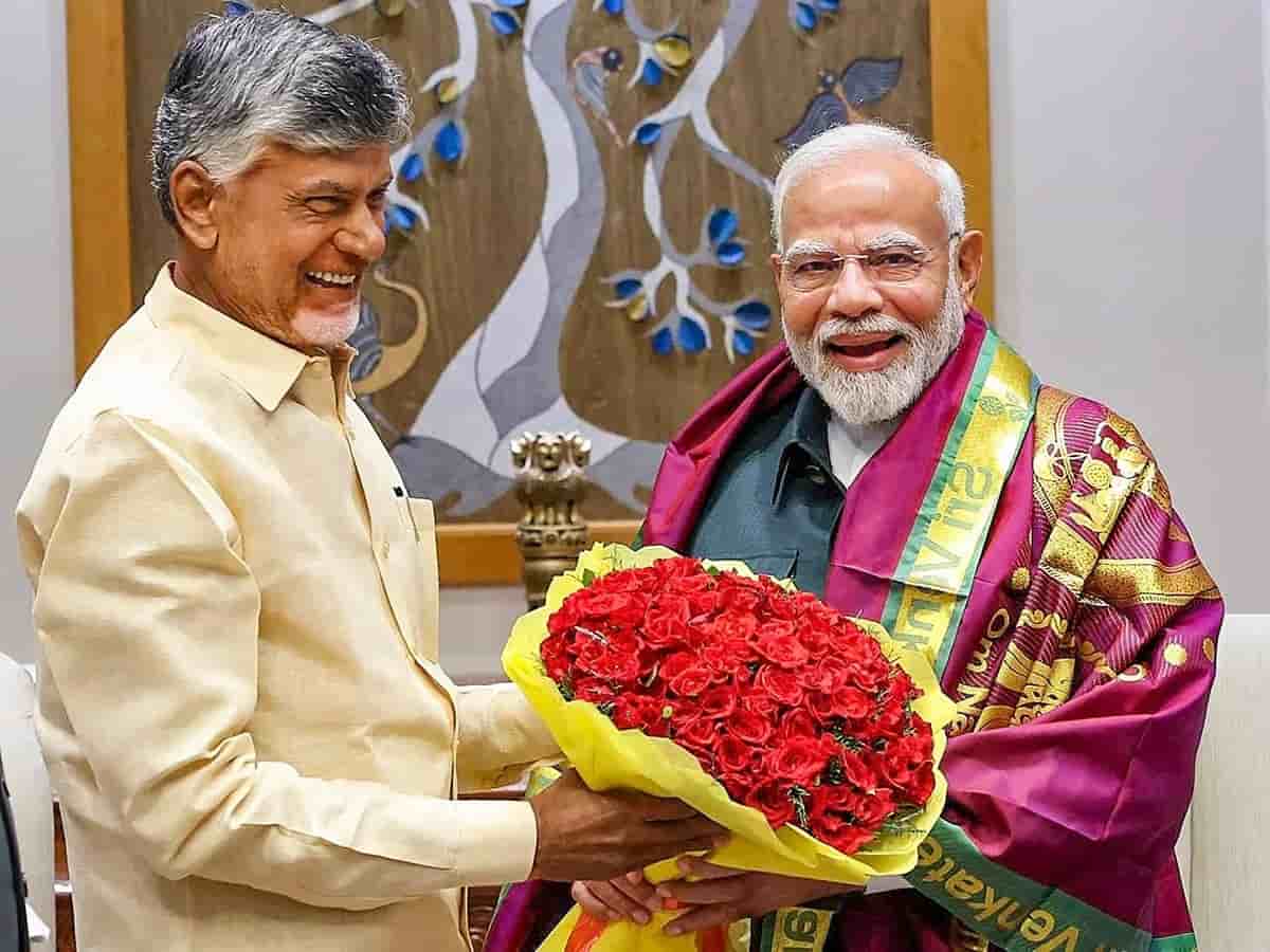 NDA United Behind PM Modi: Chandrababu Naidu Hails Yogi, Seeks Land for Balaji Temple