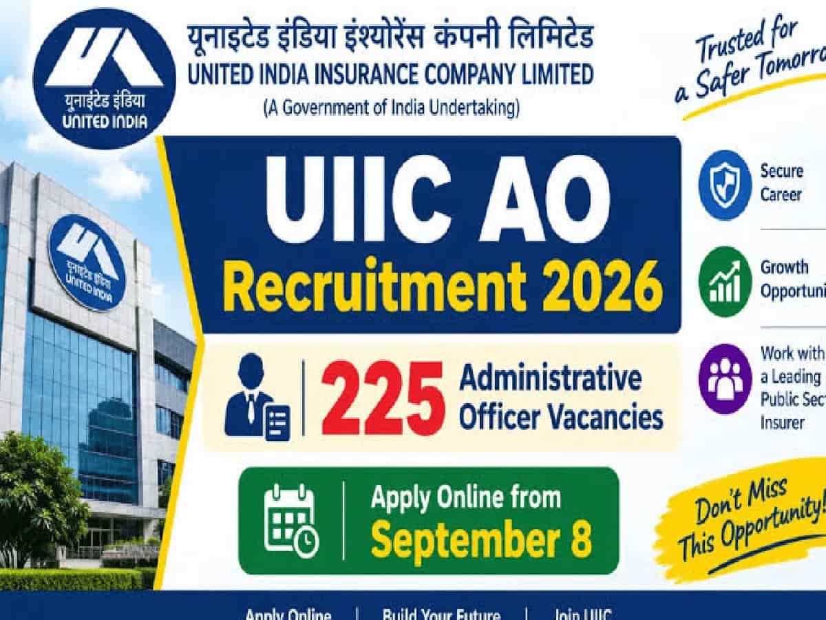 UIIC Administrative Officer Scale-1 Registration Deadline Closes September 28 for 225 Vacancies
