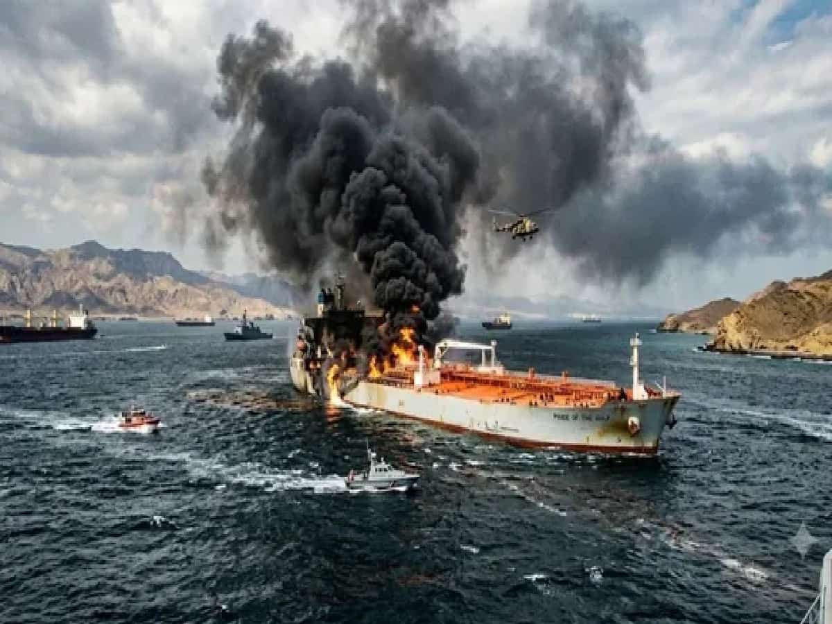 Kuwaiti Oil Tanker Hit by Projectile in Strait of Hormuz: 5 Indian Sailors Rescued Safely