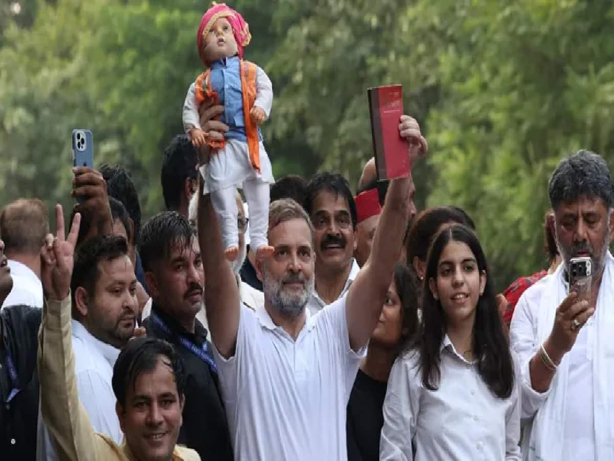 Jannat Bishnoi: DU Student Spotted Beside Rahul Gandhi at Supreme Court March 