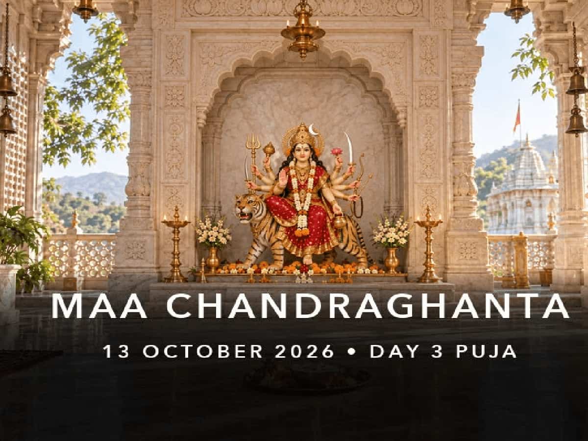 Maa Chandraghanta Puja Muhurat, Vishakha Nakshatra, and Avoid Rahukaal Today