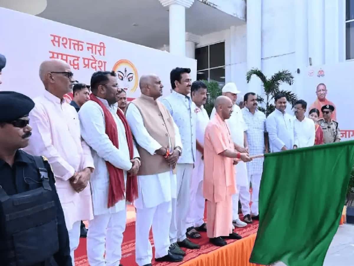 CM Yogi Flags Off 500-Bike Rally in Gorakhpur, Releases Mega Disaster Relief for 9 Lakh Farmers