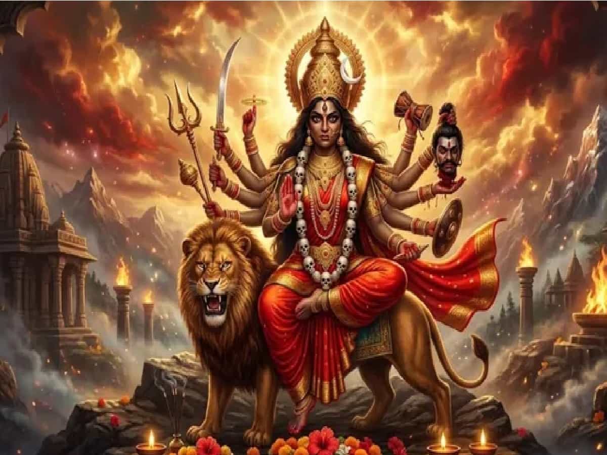 Goddess Durga Manifested as Maa Chamunda to Slay Chanda and Munda