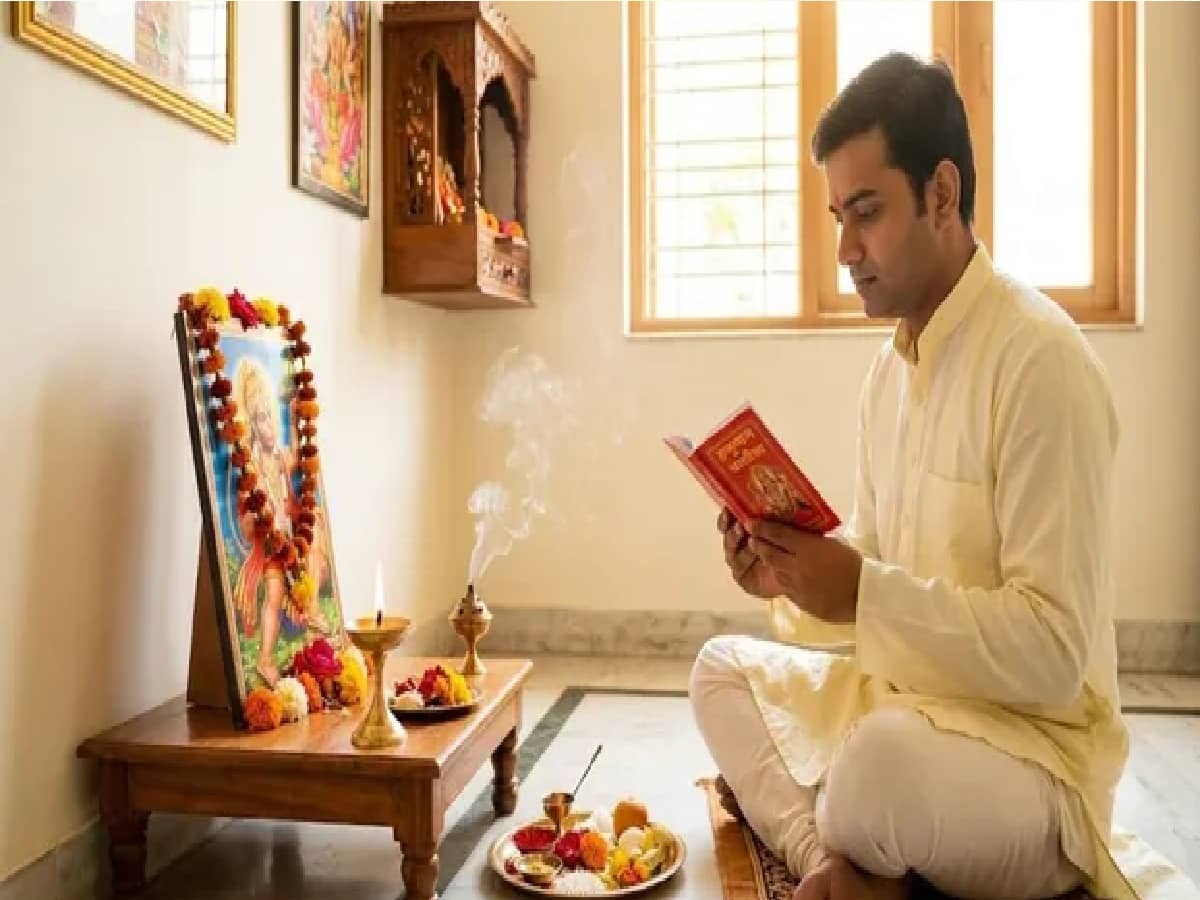 Lord Hanuman's Thunderbolt, Flag, and Sacred Thread in Hanuman Chalisa