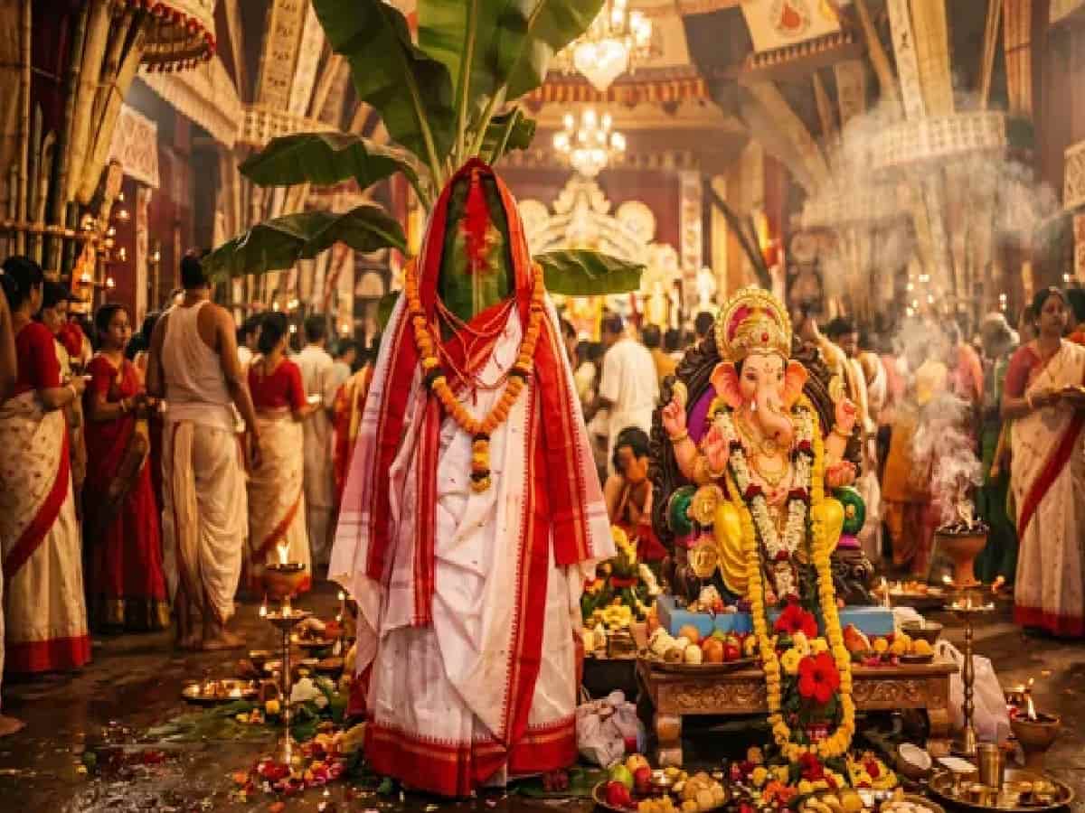 Bride of Saptami: The Ancient Secret Behind Durga Puja's Iconic 'Kolabou' Ritual