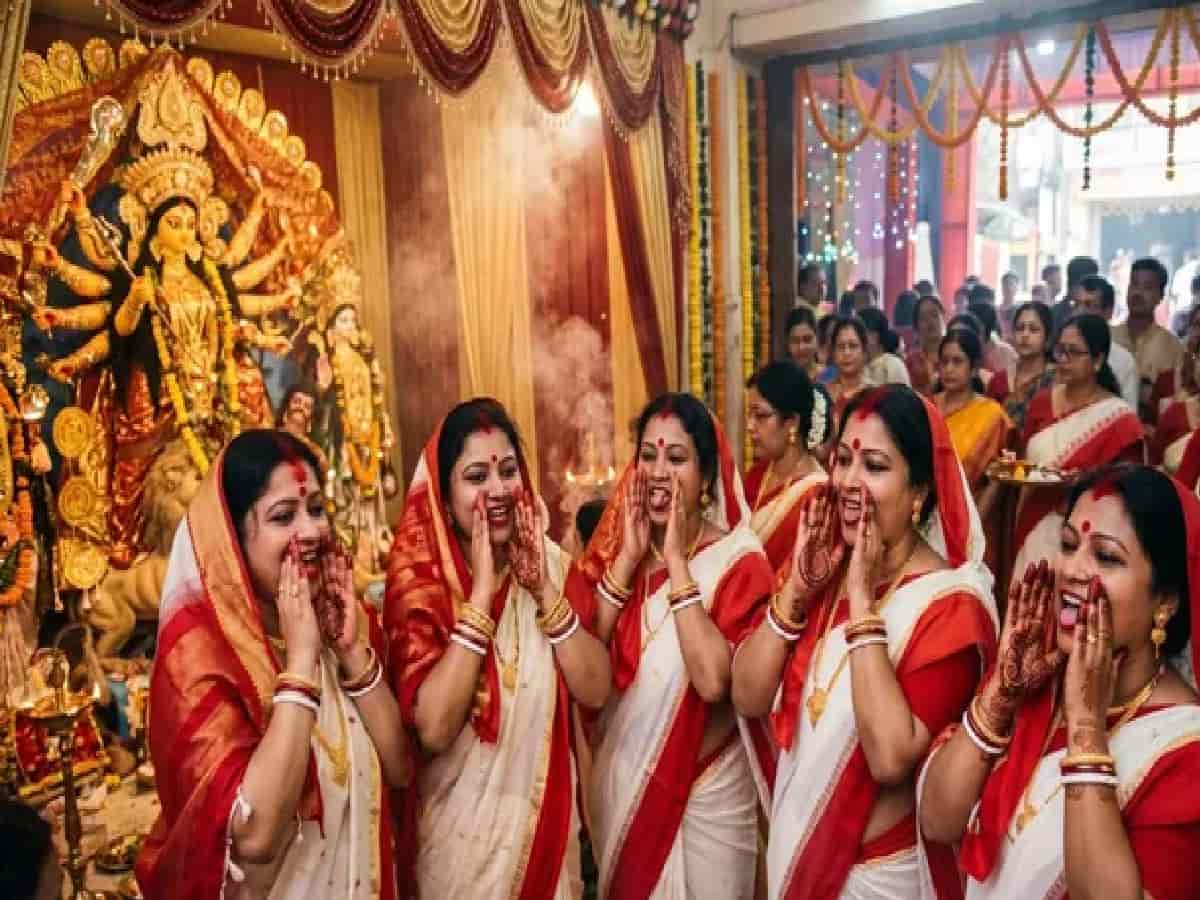 Bengali Women Make This Sacred Sound During Durga Puja & Weddings