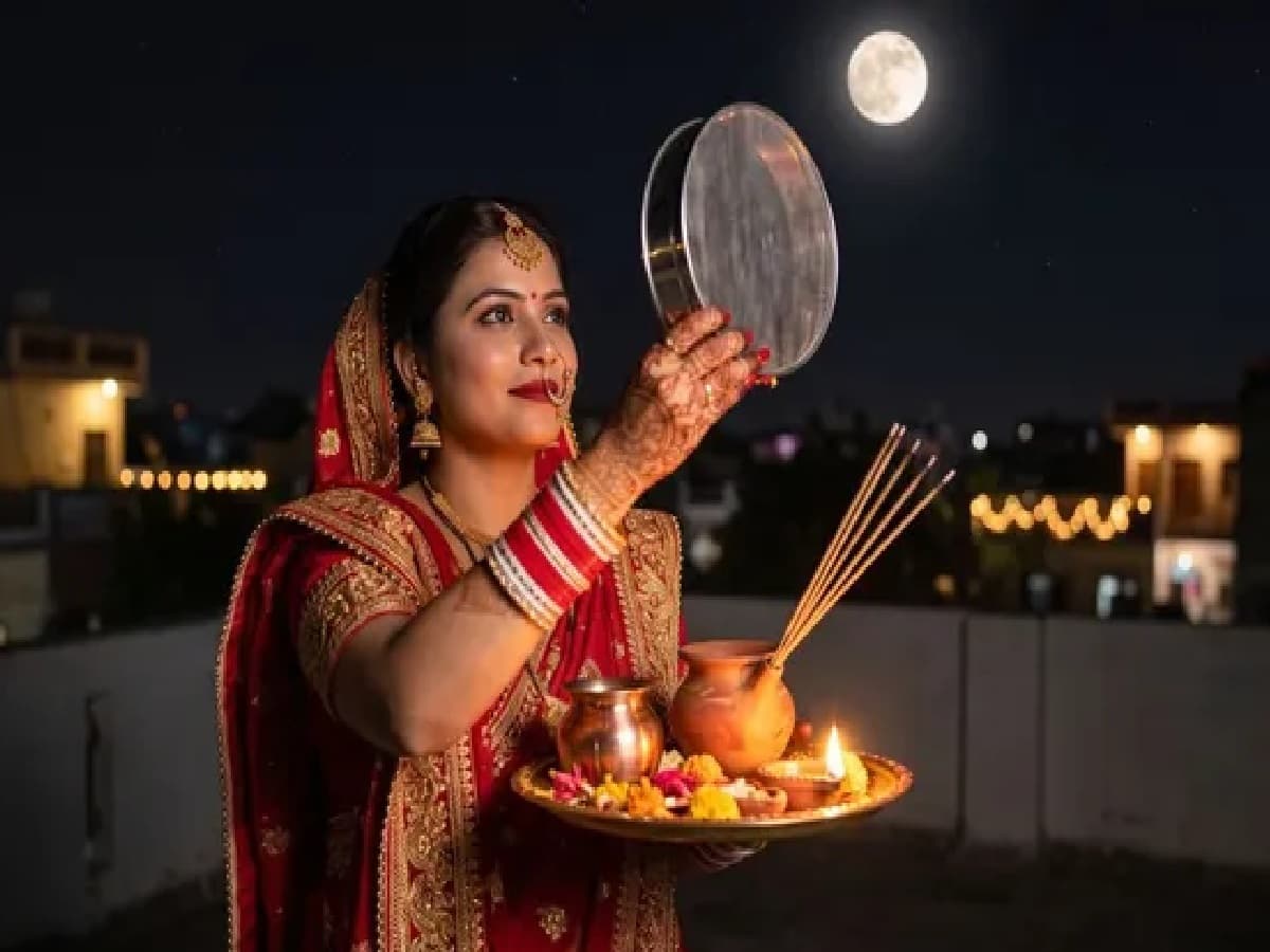 Karwa Chauth 2026: Twigs Are Placed in the Karwa Spout