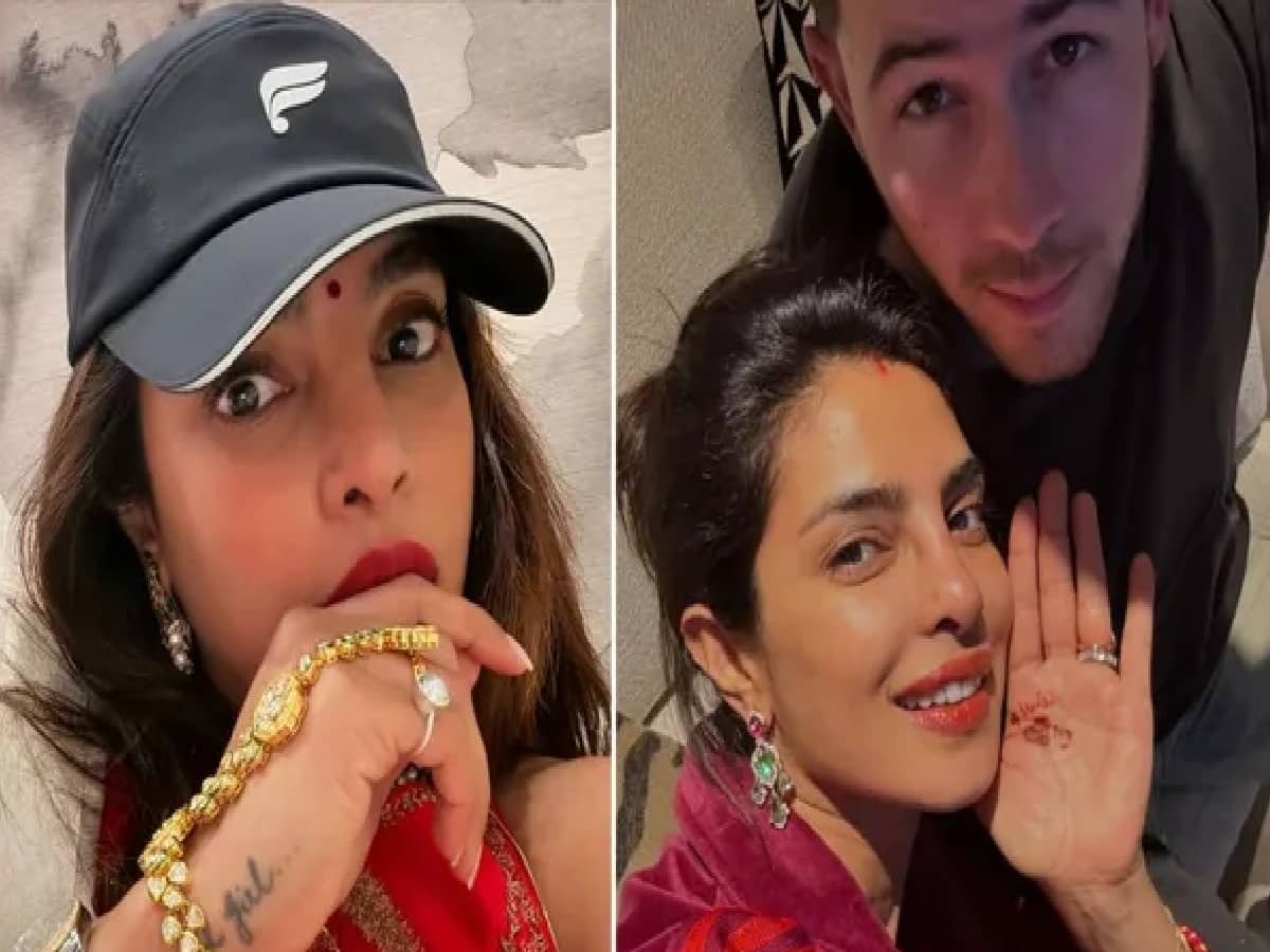 Priyanka Chopra Flaunts Nick Jonas' Name in Karva Chauth Mehndi