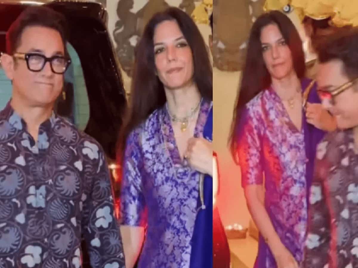 Hand-in-Hand: Aamir Khan and Gauri Spratt Celebrate First Karwa Chauth at Sunita Kapoor's Party